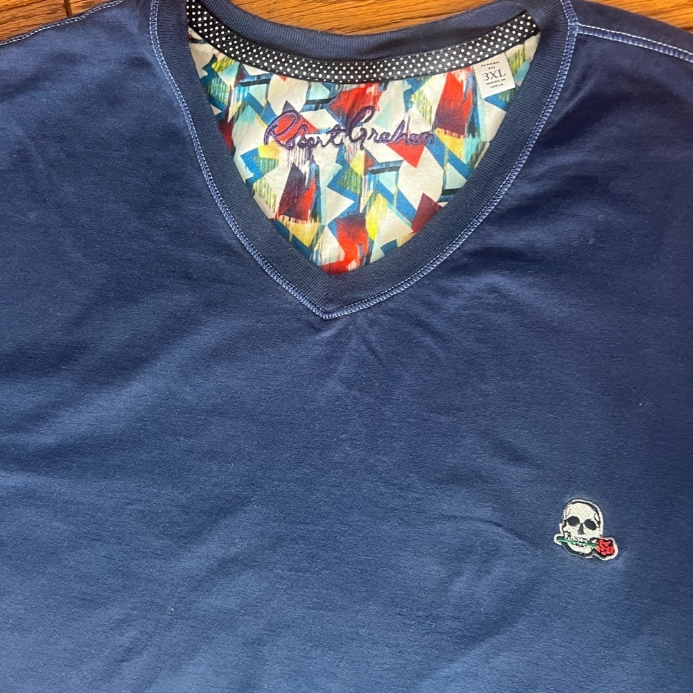 Robert Graham Shirt Men's
3XL Classic Fit Brice T Blue